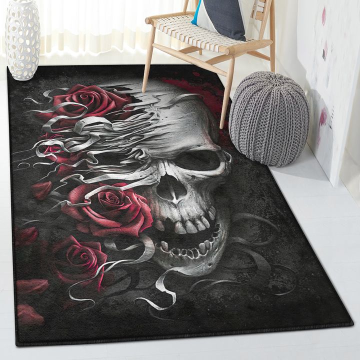 Skull Indoor Outdoor Rugs, Skull Rug, Skull Area Rug, Skull Rug for Living Room Bedroom Home Skull A68