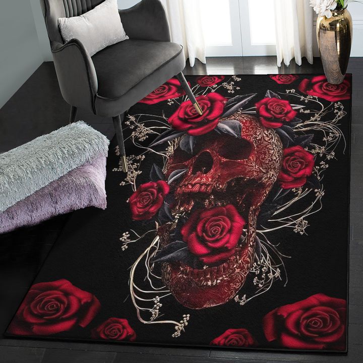 Skull Living Room Rugs, Skull Rug, Skull Area Rug, Skull Rug for Living Room Bedroom Home Skull A43