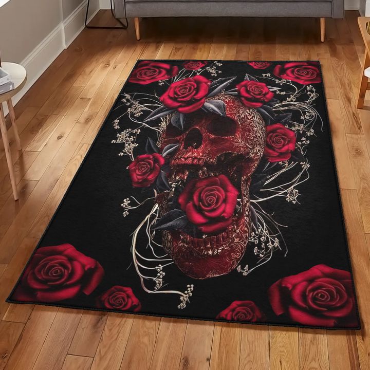 Skull Living Room Rugs, Skull Rug, Skull Area Rug, Skull Rug for Living Room Bedroom Home Skull A43