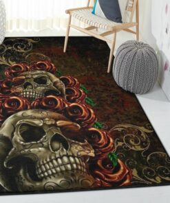 Skull Non Shedding Area Rug, Skull Rug, Skull Area Rug, Skull Rug for Living Room Bedroom Home Skull A25