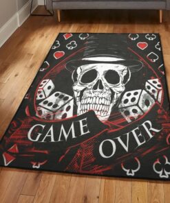 Skull Playroom Rug, Skull Game Rug, Skull Area Rug, Skull Rug for Living Room Bedroom Home Skull A34