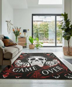 Skull Playroom Rug, Skull Game Rug, Skull Area Rug, Skull Rug for Living Room Bedroom Home Skull A34