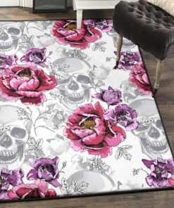 Skull Playroom Rug, Sugar Skull Rug, Skull Area Rug, Skull Rug for Living Room Bedroom Home Skull A31