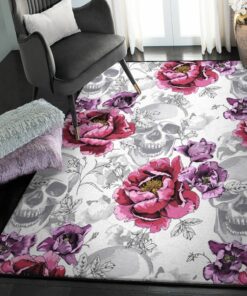Skull Playroom Rug, Sugar Skull Rug, Skull Area Rug, Skull Rug for Living Room Bedroom Home Skull A31