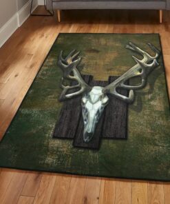 Skull Washable Rugs, Deer Deer Skull Rug, Skull Area Rug, Skull Rug for Living Room Bedroom Home Skull A65