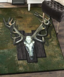 Skull Washable Rugs, Deer Deer Skull Rug, Skull Area Rug, Skull Rug for Living Room Bedroom Home Skull A65