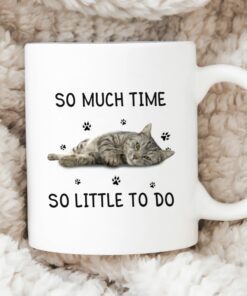 So Much Time So Little To Do Mug, Gifts For Cat Lovers, Cat Mom, Cat Dad, Cat Coffee Ceramic Mug, Birthday, Christmas Gifts