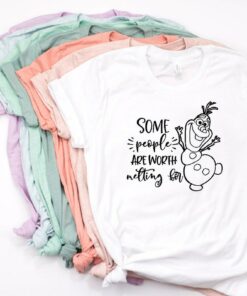 Some People are Worth Melting For, Disney Olaf Shirt, Disney Frozen Shirt, Disney Shirts, Women's Disney Shirts, Kids Disney Shirt