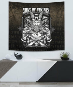 Sons of Odin Valhalla 4 Tapestry for Wall Décor