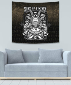 Sons of Odin Valhalla 4 Tapestry for Wall Décor