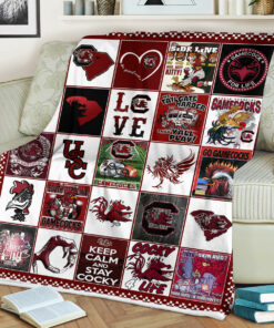 South Carolina Gamecocks Sherpa Fleece Blanket Gifts for NCAA Fans