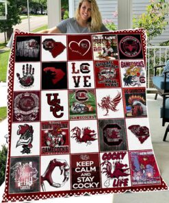 South Carolina Gamecocks Sherpa Fleece Blanket Gifts for NCAA Fans