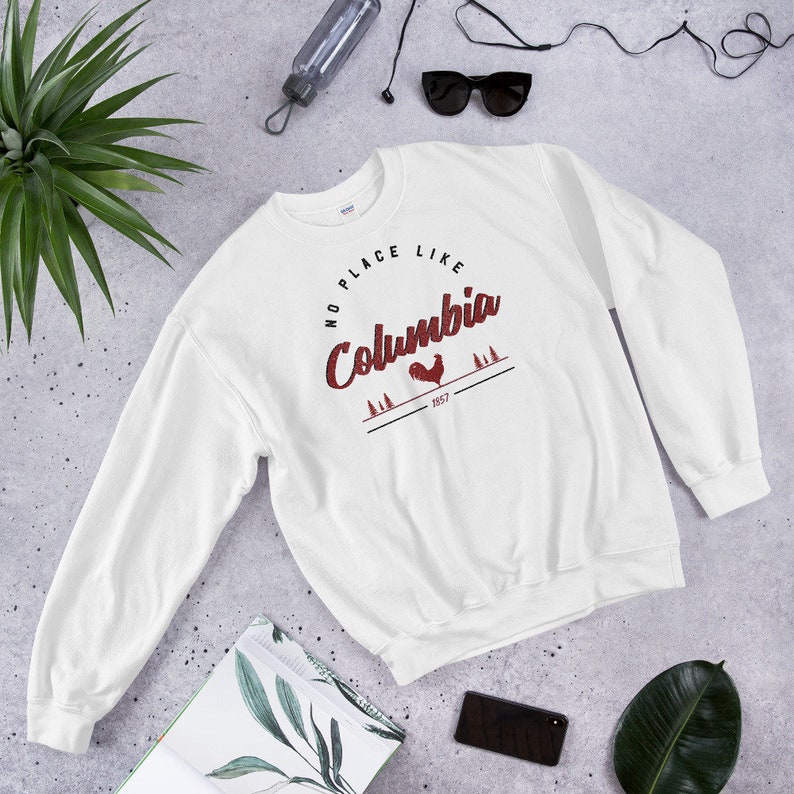 South Carolina Sweatshirt, Unisex Gamecocks Neck Sweatshirt, Street College, Vintage Sweater