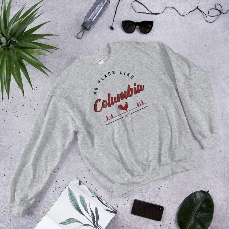 South Carolina Sweatshirt, Unisex Gamecocks Neck Sweatshirt, Street College, Vintage Sweater