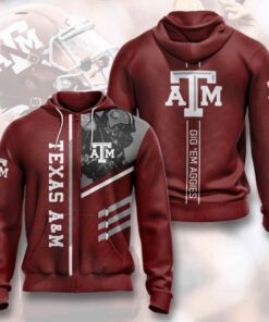 Sports American Football Ncaa Texas Am Aggies 3D All Over Print Hoodie, Zip-Up Hoodie