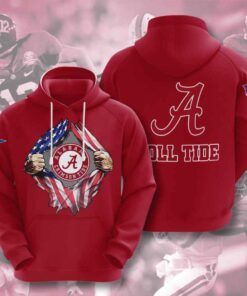 Sports American Ncaa Alabama Crimson Tide 3D All Over Print Hoodie, Zip-Up Hoodie