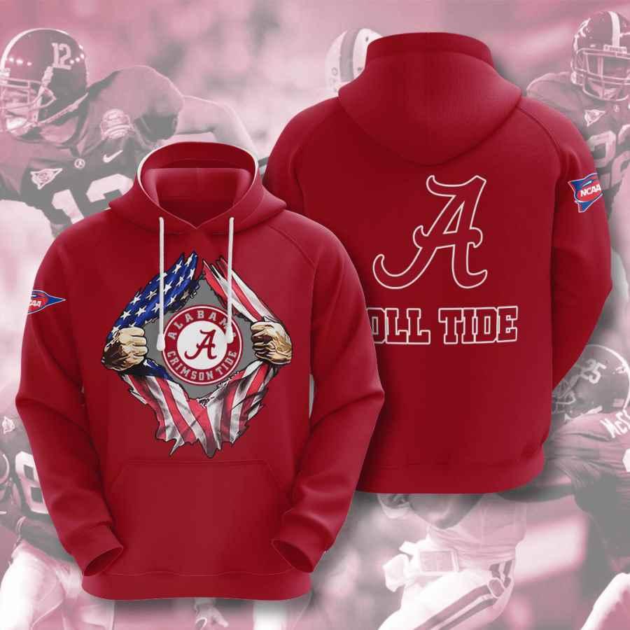 Sports American Ncaa Alabama Crimson Tide 3D All Over Print Hoodie, Zip-Up Hoodie