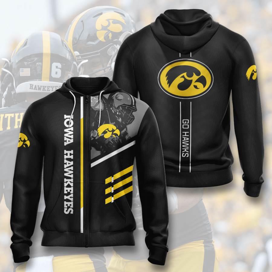 Sports American Ncaa Iowa Hawkeyes 3D All Over Print Hoodie, Zip-Up Hoodie