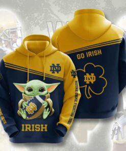 Sports American Ncaa Unviersity Of Notre Dame Fighting Irish 3D All Over Print Hoodie, Zip-Up Hoodie