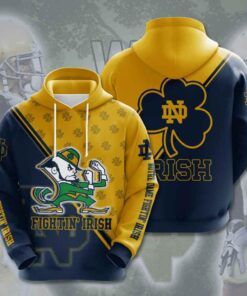 Sports Football Ncaa Notre Dame Fighting Irish 3D All Over Print Hoodie, Zip-Up Hoodie