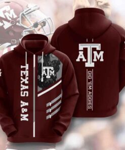 Sports Football Ncaa Texas Am Aggies 3D All Over Print Hoodie, Zip-Up Hoodie