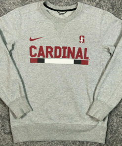 Stanford Cardinal Crew Neck Pullover Gray Sweatshirt Adult, Stanford Cardinal Sports Fan Sweatshirt, Hoodie, Shirt Full Size, Gifts for Fans