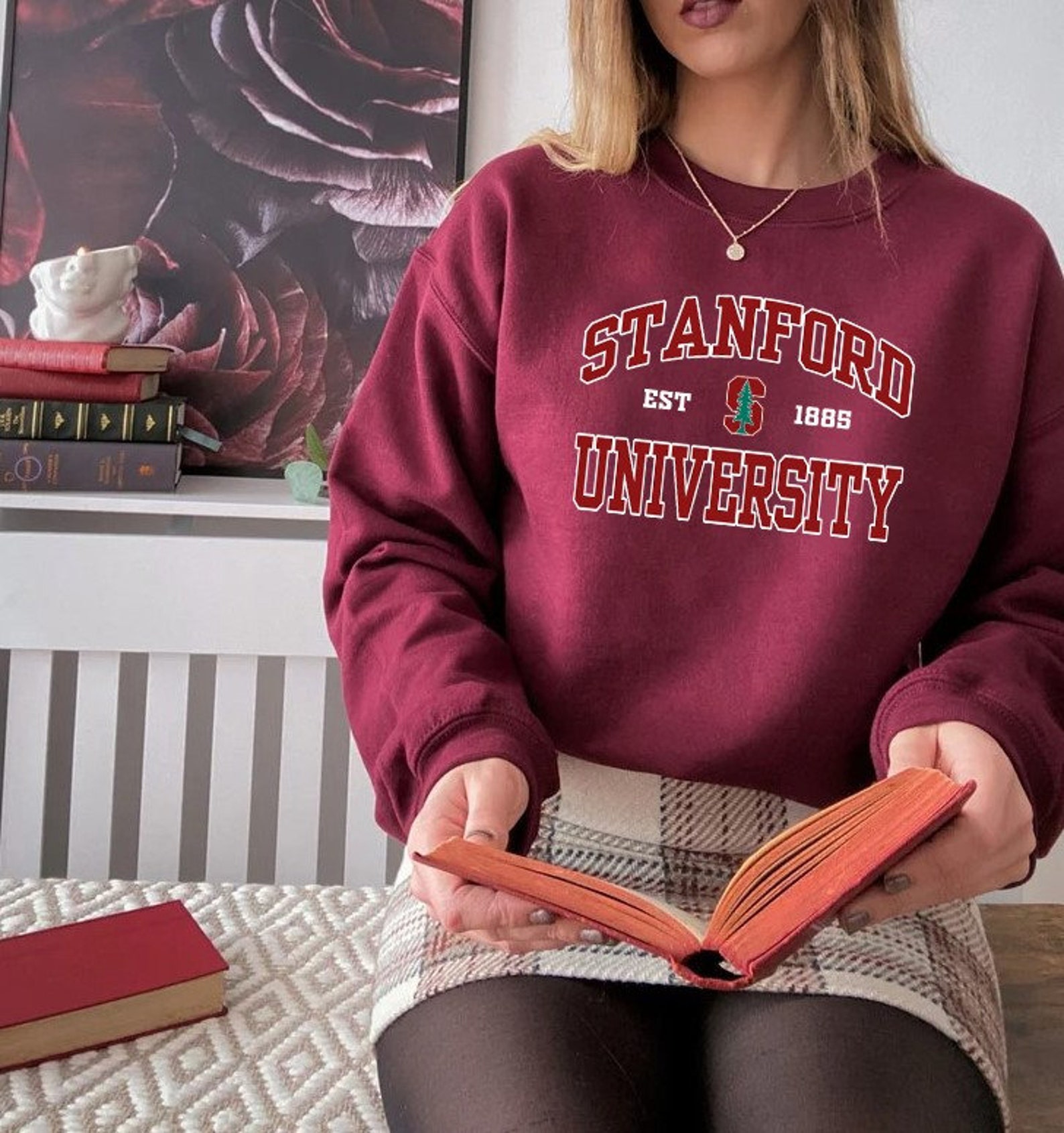 Stanford University Sweatshirt, College Shirt, Stanford University Tee, Student Gift, University Crewneck, American University, Stanford Tee