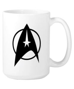 Star Trek Starfleet Comma Ceramic Coffee Mug, Tea Cup