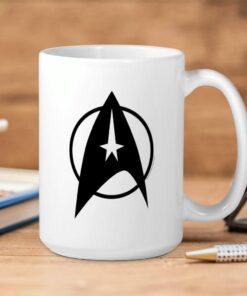 Star Trek Starfleet Comma Ceramic Coffee Mug, Tea Cup