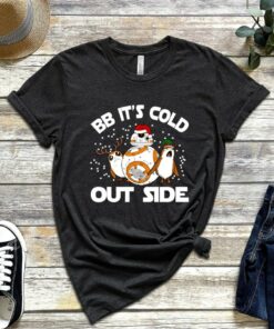 Star Wars Christmas BB It's Cold Outside Shirt, Funny Star Wars Xmas Lights T-shirt, Disney Disneyland Vacation Holiday Party Gift Gift Adult Kid Toddler Tee