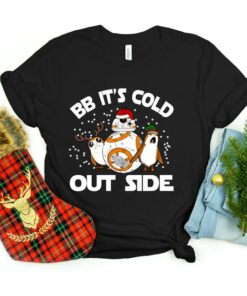 Star Wars Christmas BB It's Cold Outside Shirt, Funny Star Wars Xmas Lights T-shirt, Disney Disneyland Vacation Holiday Party Gift Gift Adult Kid Toddler Tee