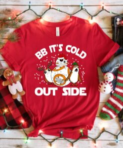 Star Wars Christmas BB It's Cold Outside Shirt, Funny Star Wars Xmas Lights T-shirt, Disney Disneyland Vacation Holiday Party Gift Gift Adult Kid Toddler Tee