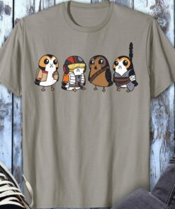 Star Wars Cute Porgs Dressed As Characters Portrait Unisex Adult T-shirt Kid Shirt Long Sleeve Hoodie Sweatshirt Women's Tank
