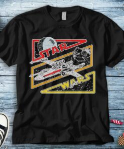 Star Wars Death Star X-Wing Tie Fighter Retro Logo T-Shirt Unisex Adult T-shirt Kid Shirt Long Sleeve Hoodie Sweatshirt Women's Tank