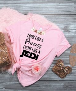 Star Wars Disney, Look like a Princess Fight Like a Jedi, Disney shirts, Disney Shirts for women, Disney star wars shirt, Star wars Gift For Men Women Kid Hoodie Sweatshirt Toddler Shirt