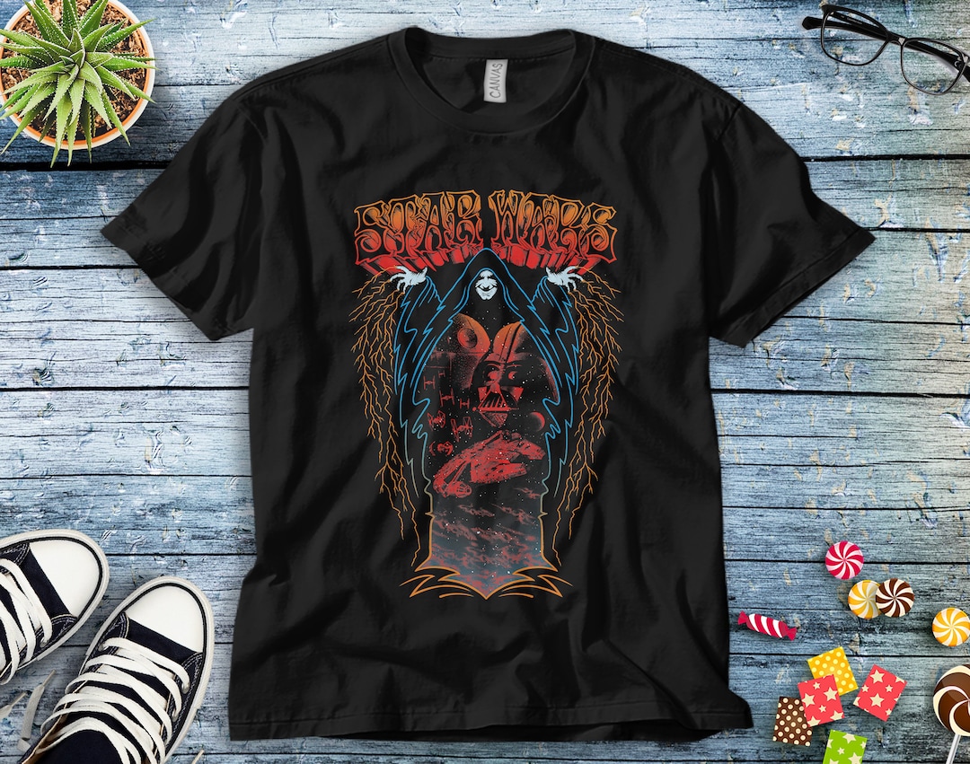 Star Wars Emperor Palpatine Vader Groovy Psychedelic T-Shirt Unisex Adult T-shirt Kid Shirt Long Sleeve Hoodie Sweatshirt Women's Tank