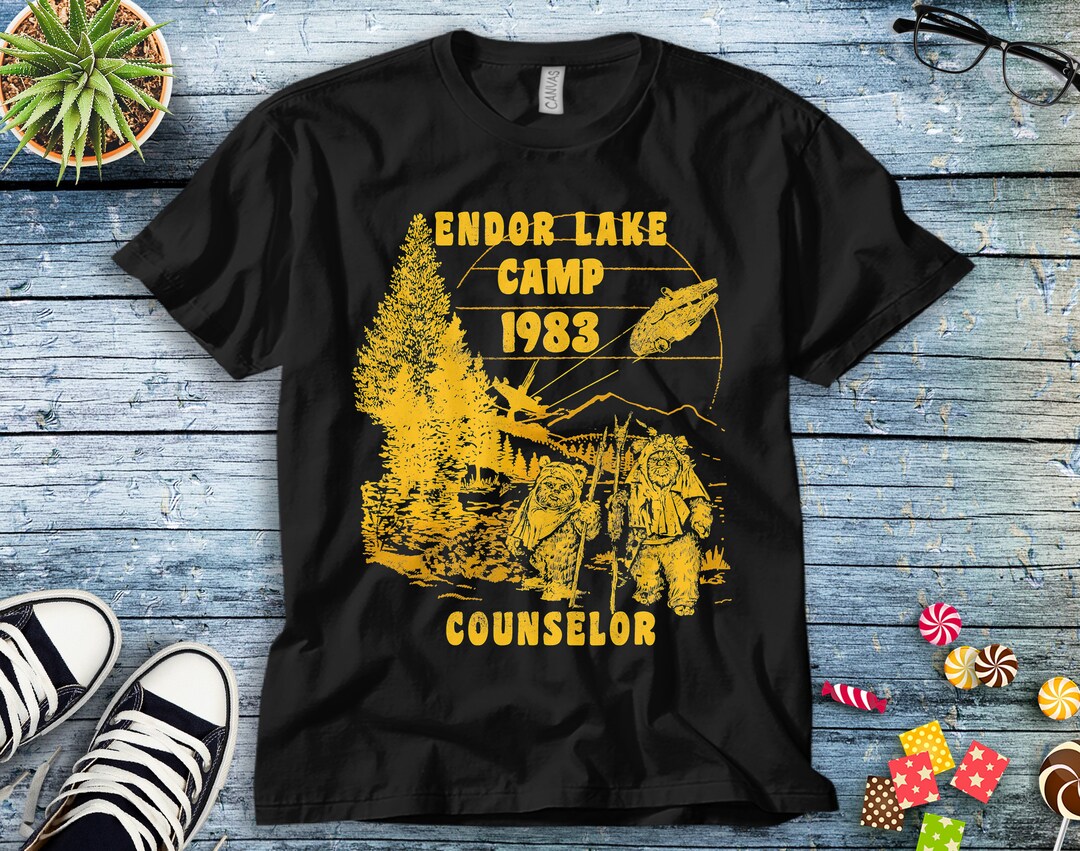 Star Wars Ewok Endor Lake '83 Camp Counselor Graphic T-Shirt Unisex Tee Adult T-shirt Kid Shirt Long Sleeve Hoodie Sweatshirt