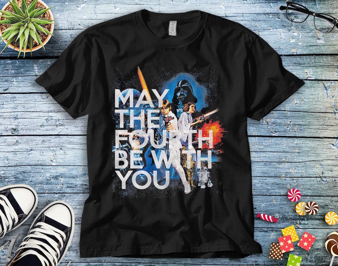 Star Wars May The Fourth Be With You Vintage T-Shirt Unisex Adult T-shirt Kid Shirt Long Sleeve Hoodie Sweatshirt Women's Tank
