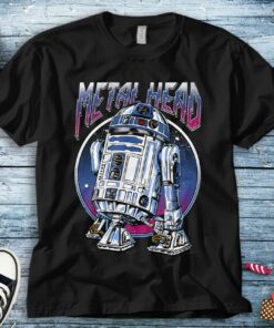 Star Wars R2D2 Metal Head Vintage Graphic T-Shirt Unisex Adult T-shirt Kid Shirt Long Sleeve Hoodie Sweatshirt