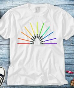 Star Wars Rainbow Lightsabers T-Shirt Unisex Adult T-shirt Kid Shirt Toddler Tee Women's Tank