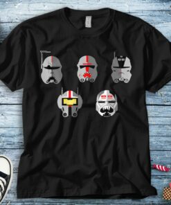Star Wars The Bad Batch Clone Force 99 Helmets Unisex Adult T-shirt Kid Shirt Long Sleeve Hoodie Sweatshirt Women's Tank