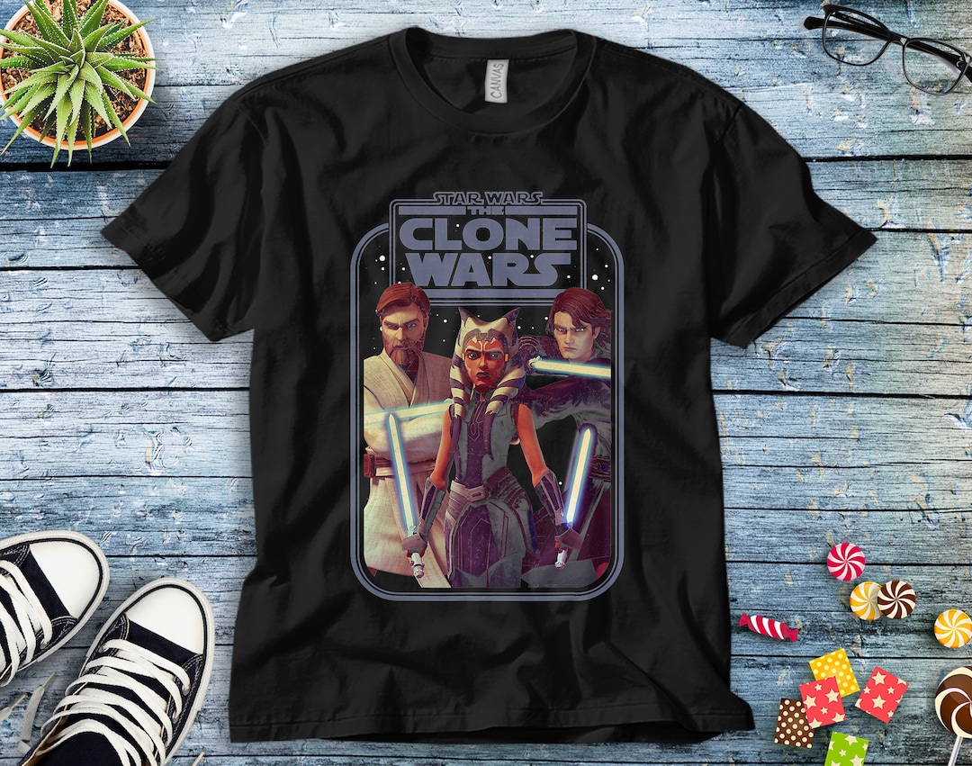 Star Wars The Clone Wars Heroes Group Shot T-Shirt Unisex Adult T-shirt Kid Shirt Long Sleeve Hoodie Sweatshirt Women's Tank