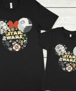 Star wars Mickey head shirt, Mickey and Minnie Head Shirt, Disney Family and Couple Shirt, Star wars Minnie, Mickey Head Star Wars Shirts Gift Adult Kid Toddler Tee