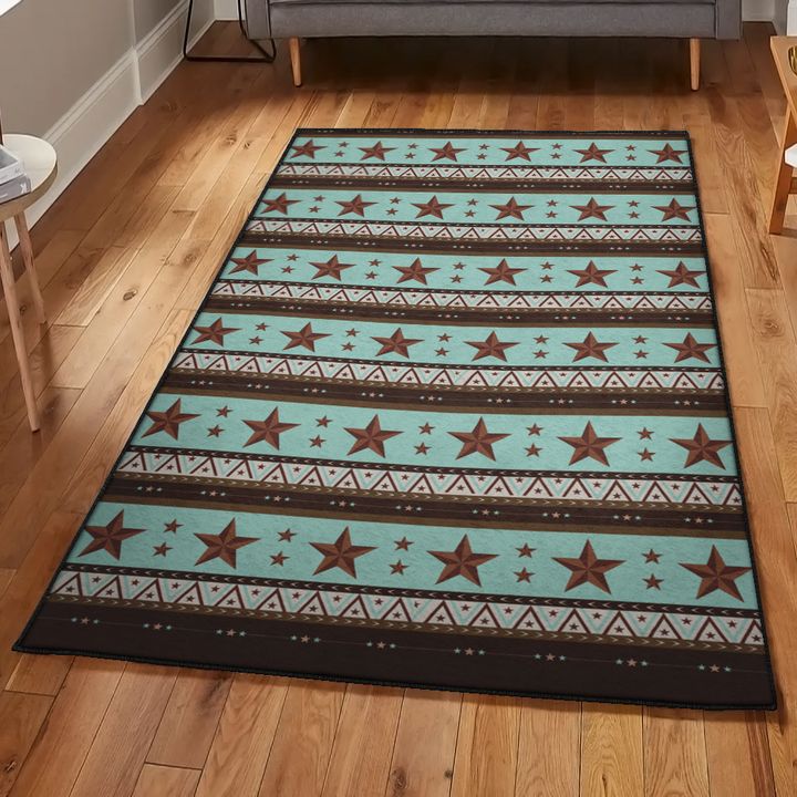 Stars Large Area Rugs, Western Rustic Star Rug, Rustic Rug, Rustic Lodge Area Rugs, Carpet for Living Room A07