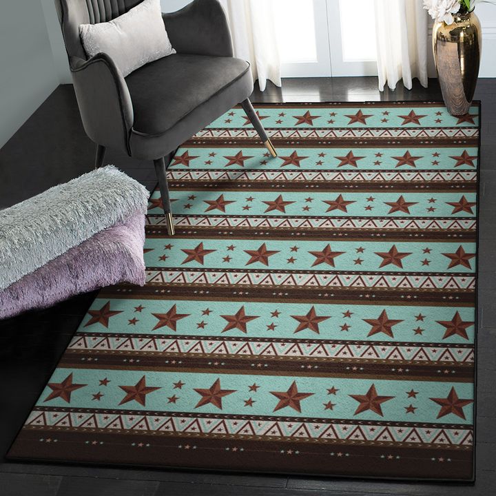 Stars Large Area Rugs, Western Rustic Star Rug, Rustic Rug, Rustic Lodge Area Rugs, Carpet for Living Room A07