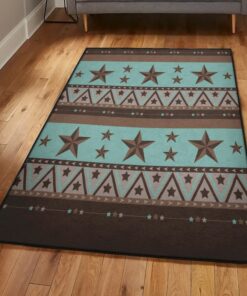 Stars Modern Area Rugs, Western Rustic Star Rug, Rustic Rug, Rustic Lodge Area Rugs, Carpet for Living Room A09
