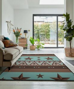 Stars Modern Area Rugs, Western Rustic Star Rug, Rustic Rug, Rustic Lodge Area Rugs, Carpet for Living Room A09