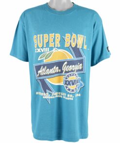 Starter Blue Super Bowl XXVIII, Atlanta T-Shirt 1994 Vintage Style Hoodie Sweatshirt Reprinted Full Size Gifts for Fans