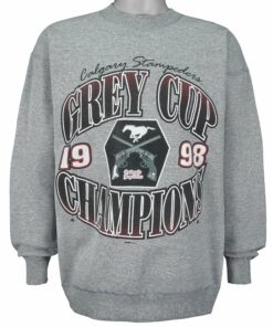 Starter Calgary Stampeders Crew Neck Sweatshirt 1998 Vintage Style Hoodie Shirt Reprinted Full Size Gifts for Fans