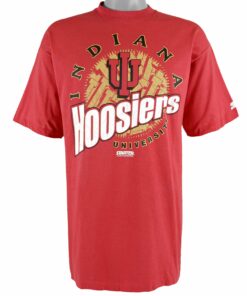 Starter Indiana University Hoosiers Big Spell-Out T-Shirt 1991 Vintage Style Hoodie Sweatshirt Reprinted Full Size Gifts for Fans